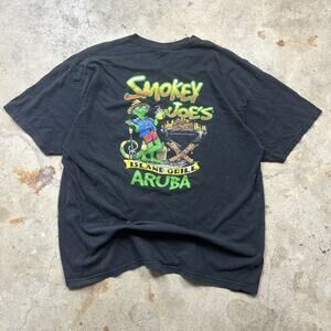VTG Y2K Aruba Smokey Joes Lizard Nature Shirt Size XL